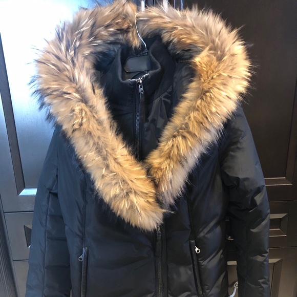 Mackage Adali Down Coat with Fur Collar Black (XL)